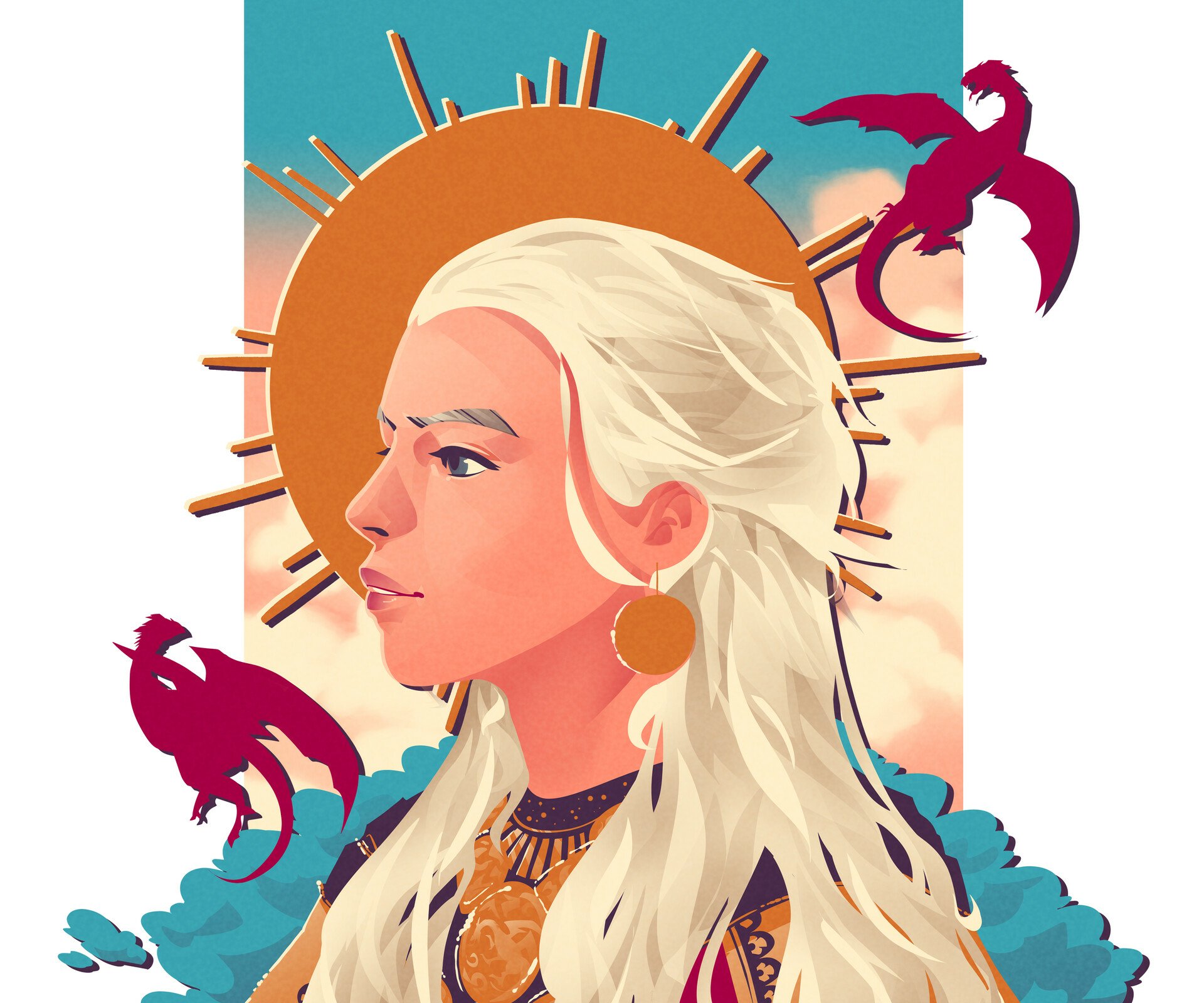 Young Rhaenyra Targaryen from House of the Dragon by Christopher Aaron