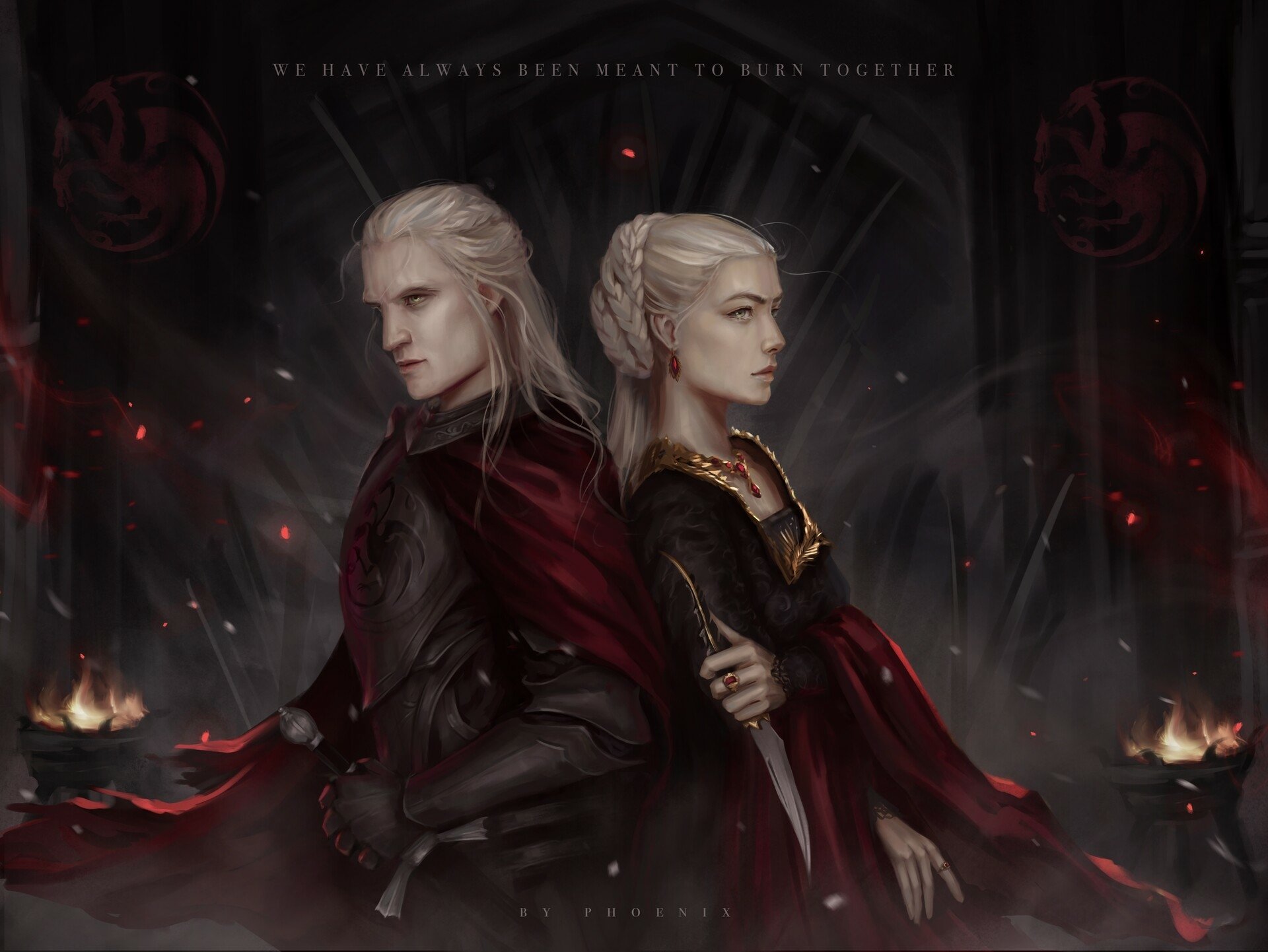 Rhaenyra Targaryen & Daemon Targaryen by artistphnx