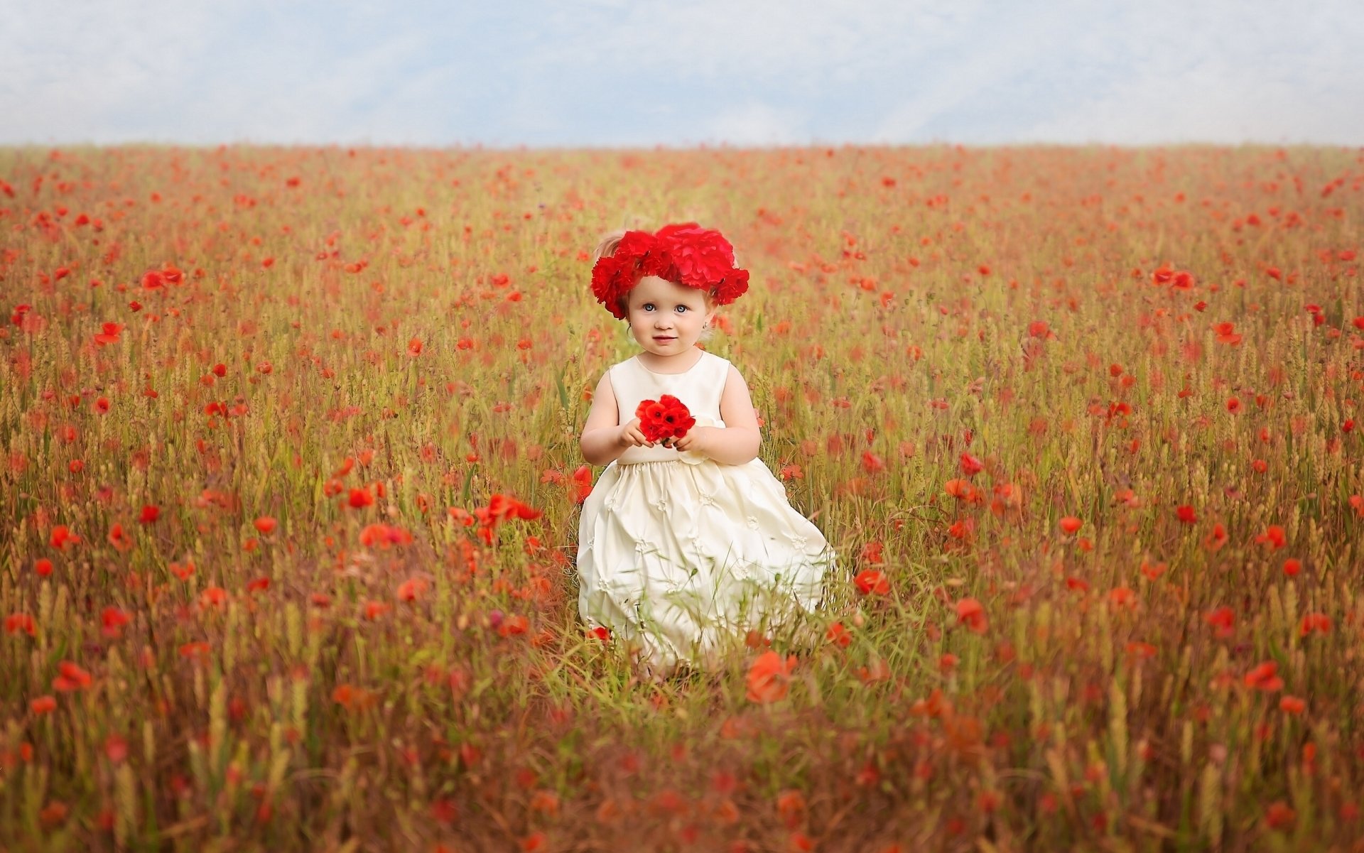 Little Girl in Poppy Field