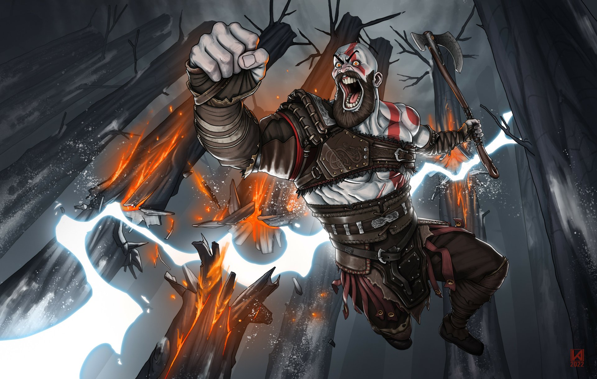 God of War: Ragnarök HD Wallpaper by Lenny Adams