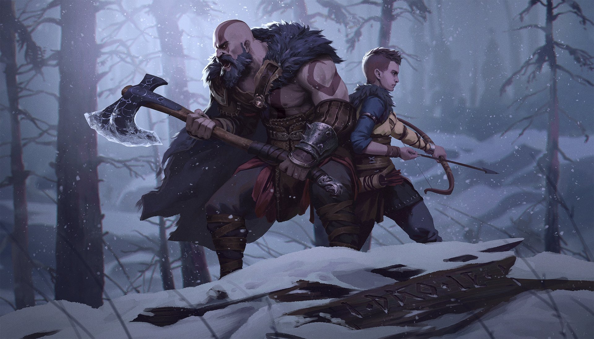 Kratos & Atreus – God of War: Ragnarök by Dao Trong Le