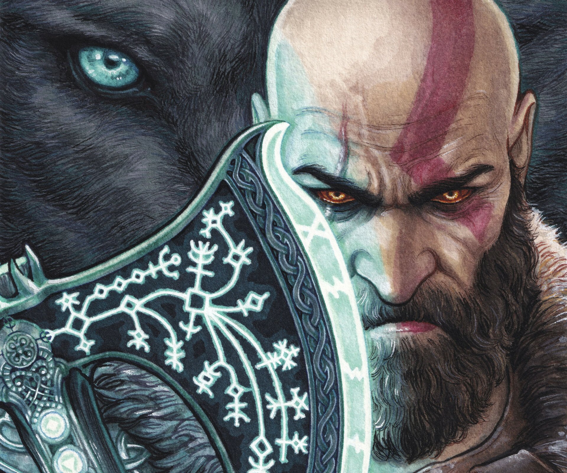 Kratos – God of War: Ragnarök by Jennifer Giner