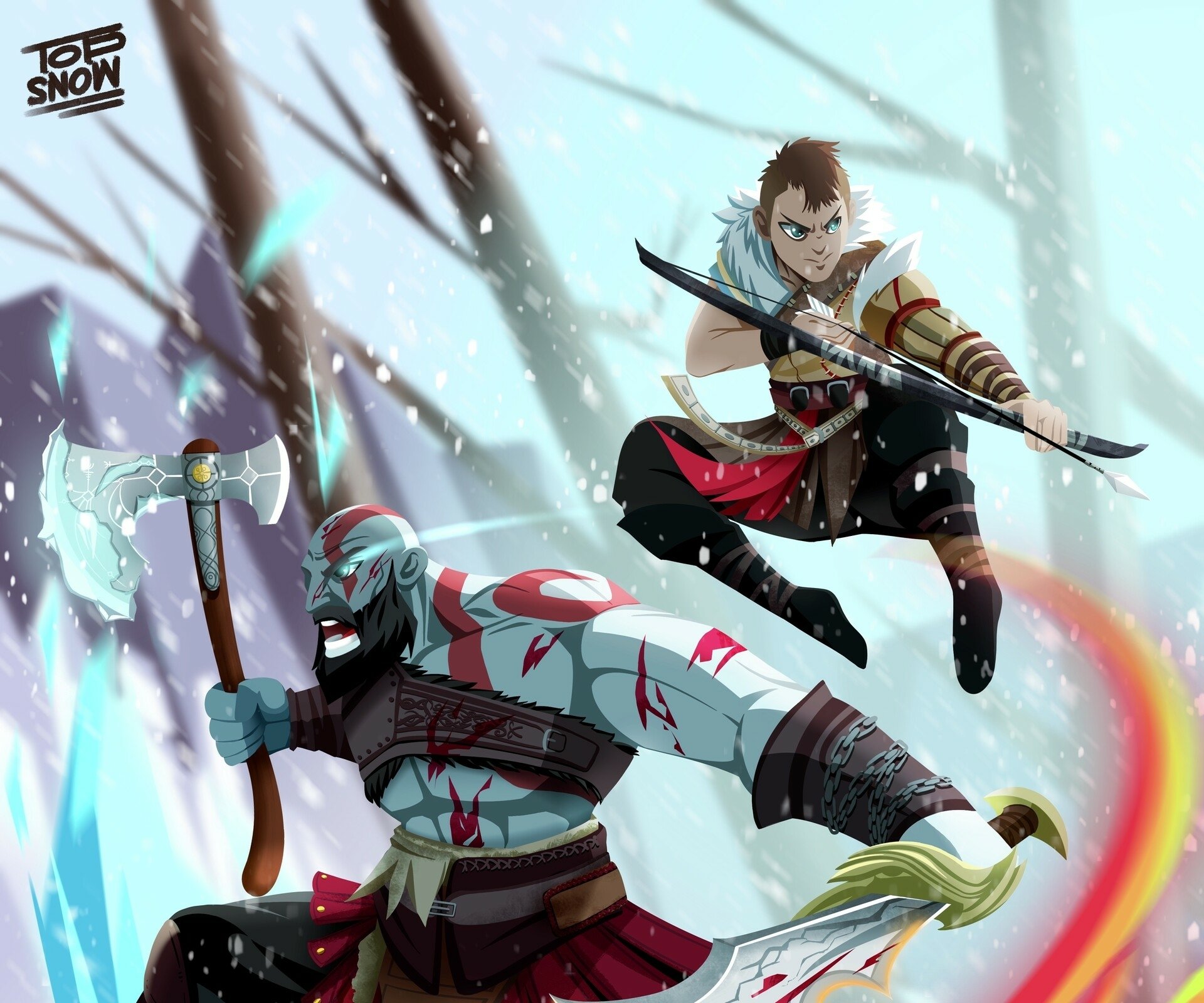 Kratos & Atreus by topsnow