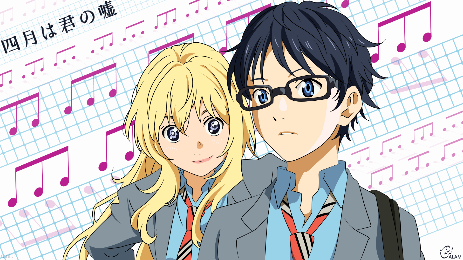 Anime Your Lie in April 4k Ultra HD Wallpaper by Alam