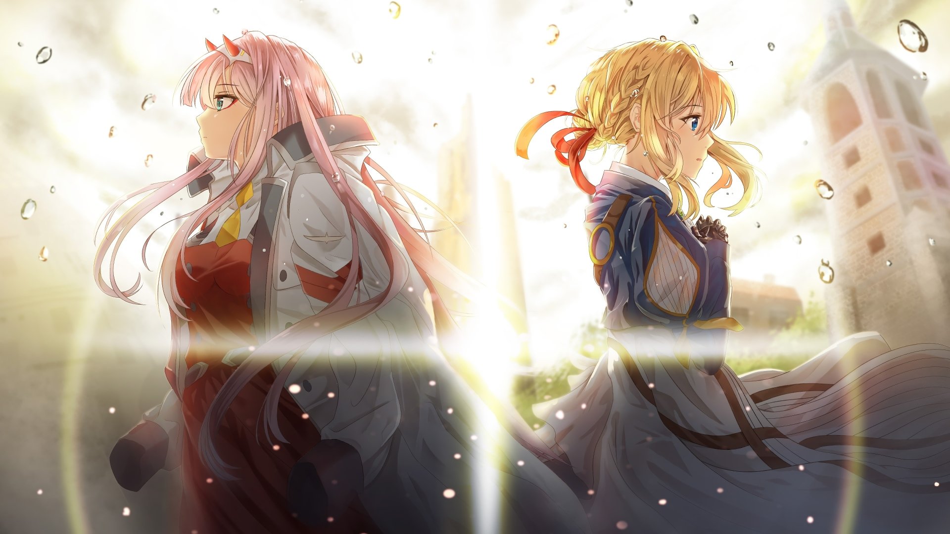 Zero Two and Violet Evergarden by Synn032